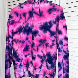 pink and purple tye dye hoodie